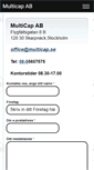 Mobile Screenshot of multicap.se
